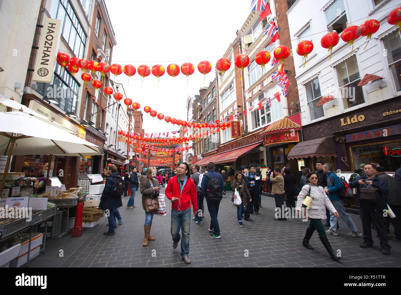 China Town, Gerrard Street, West End, Londres, Angleterre, RU Banque D'Images
