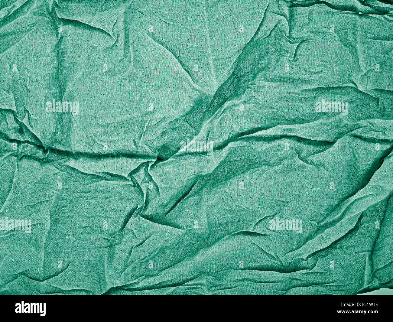 Tissu vert avec de légers plis Banque D'Images
