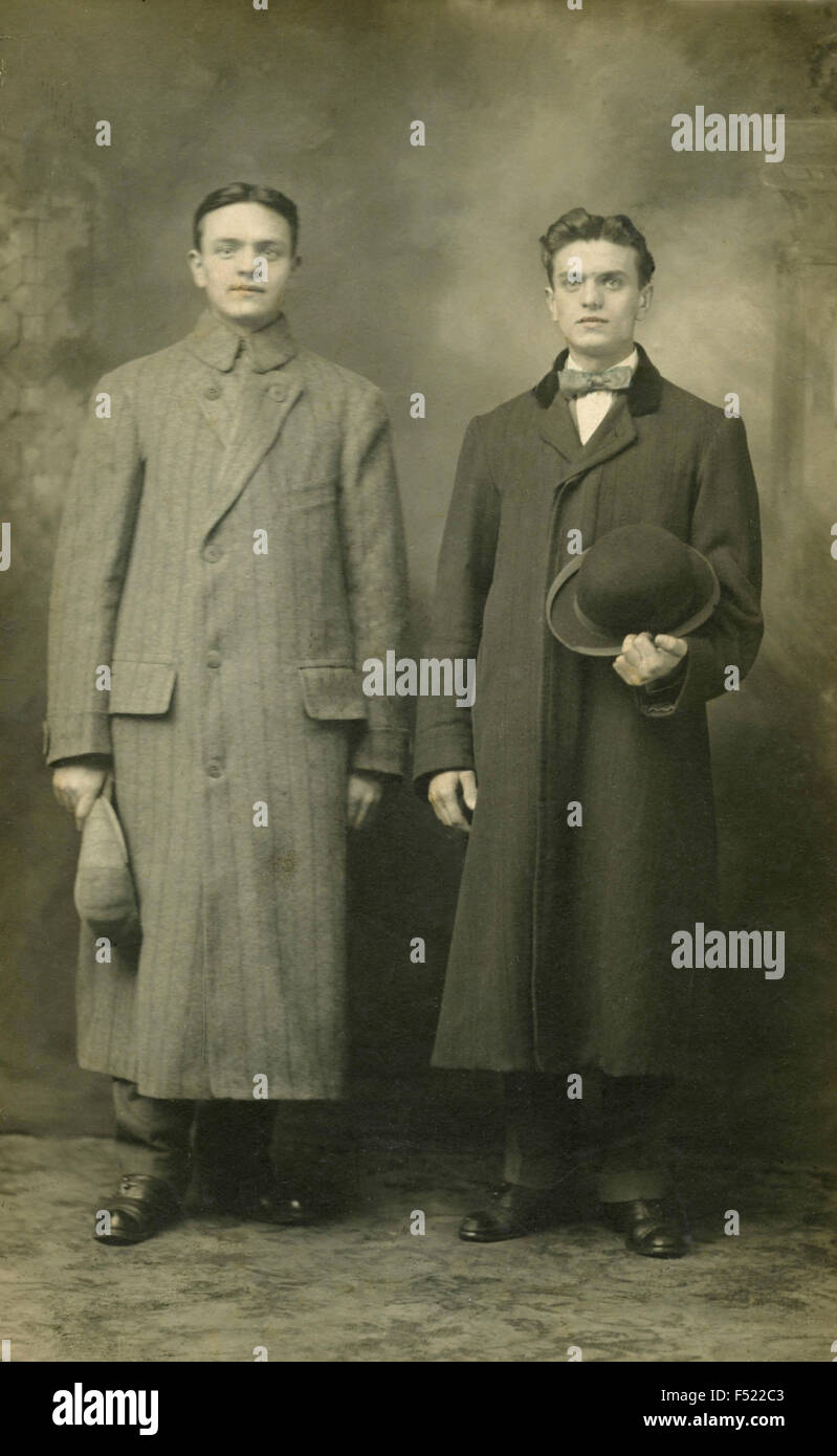 Portrait de deux jeunes , Rochester, États-Unis Banque D'Images