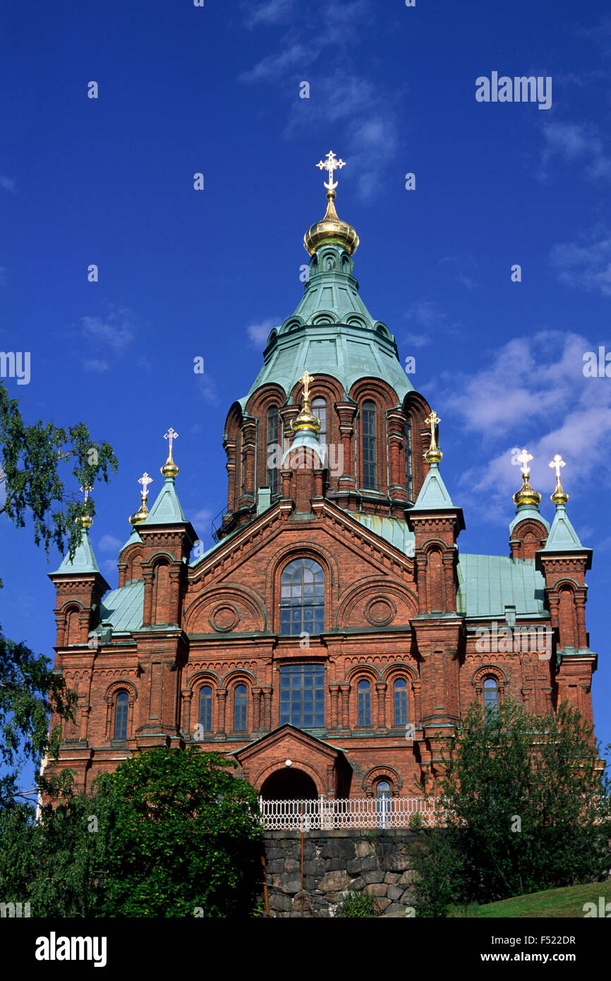 Finlande, Helsinki, cathédrale d'Uspenski Banque D'Images