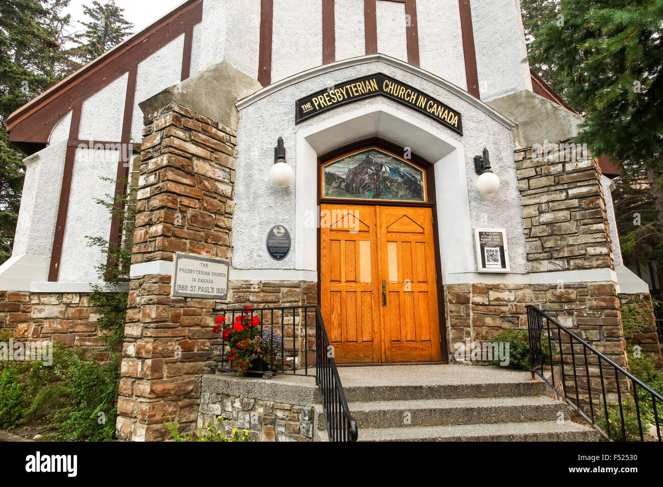 Saint Paul's Presbyterian Church Banff National Park Alberta Canada Banque D'Images