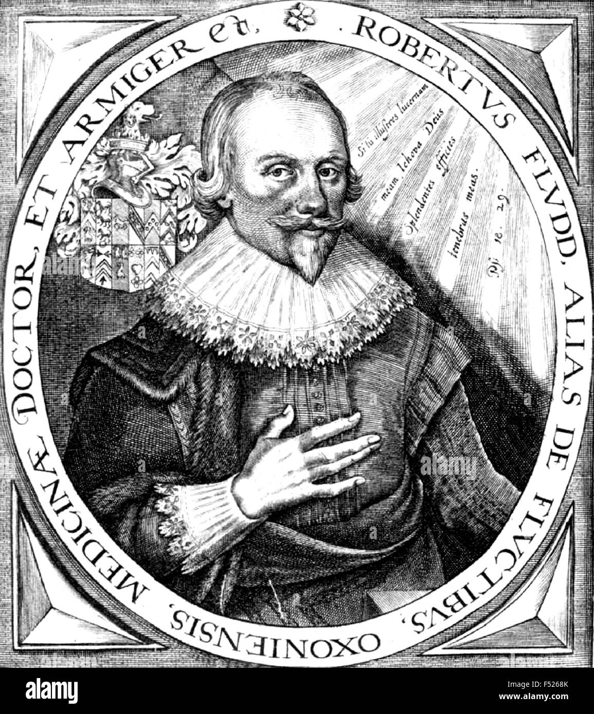 ROBERT FLUDD (1574-1637) Gravure d'astrologue anglais et étudiant de l'occulte Banque D'Images