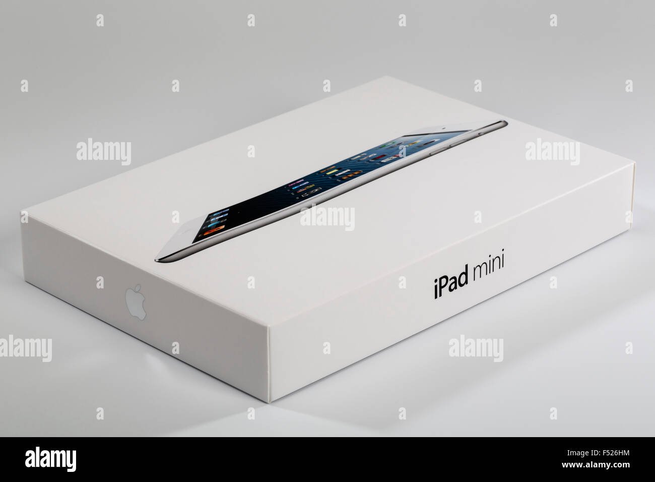 Apple iPad mini, blanc, emballage d'origine, Banque D'Images