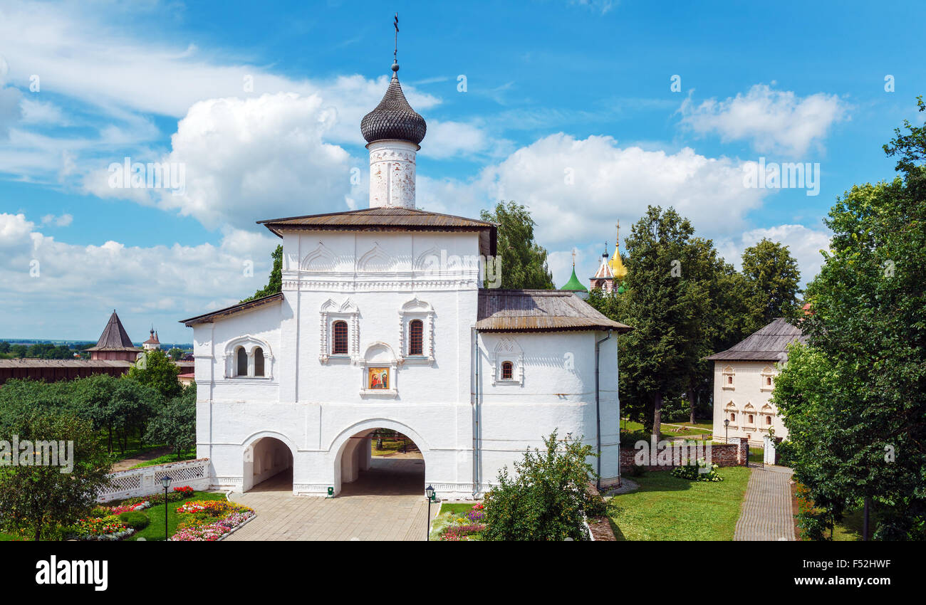 Monastère de Saint Euthymius Wall, UNESCO World Heritage Site, Suzdal, Russie Banque D'Images