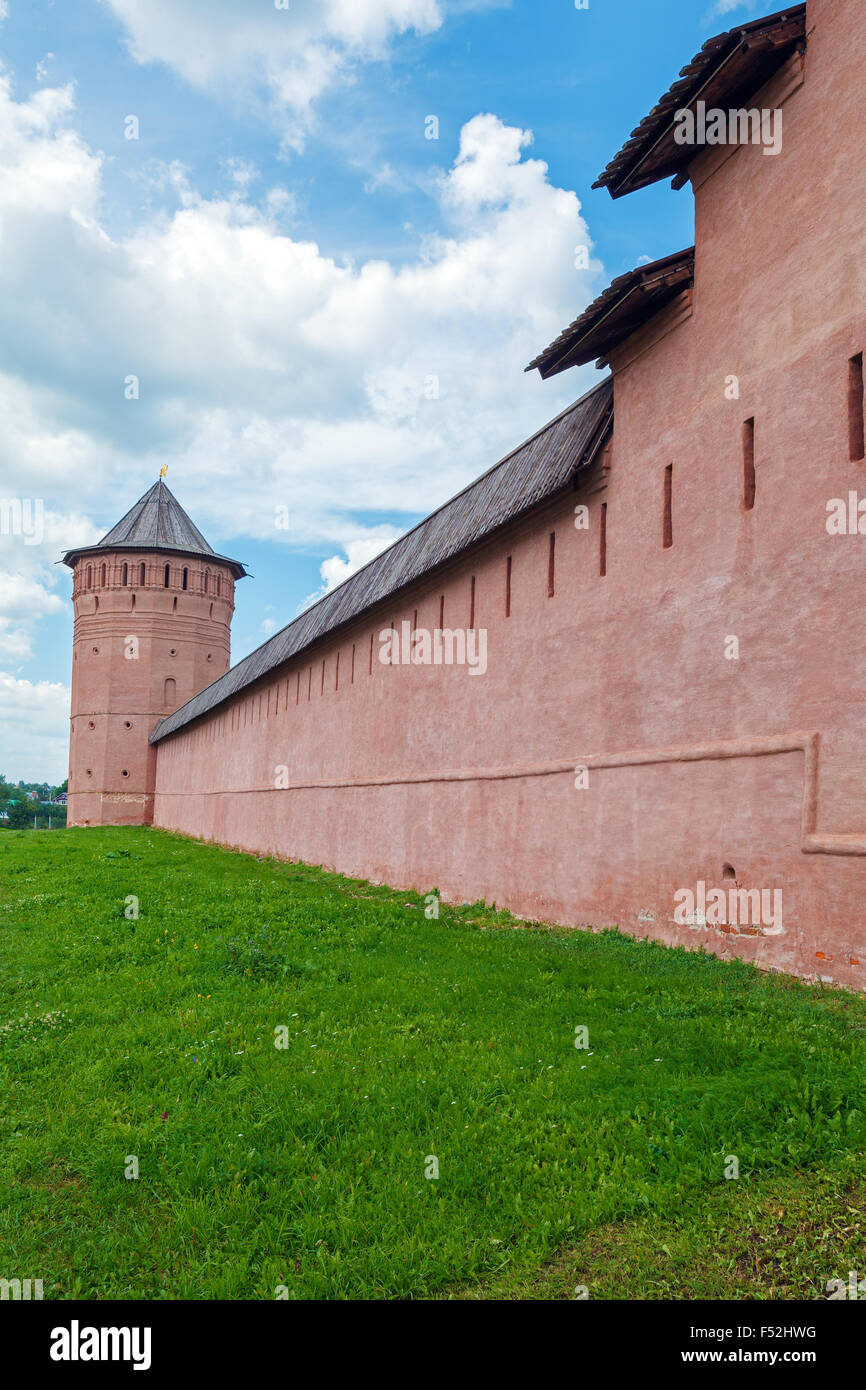 Monastère de Saint Euthymius Wall, UNESCO World Heritage Site, Suzdal, Russie Banque D'Images