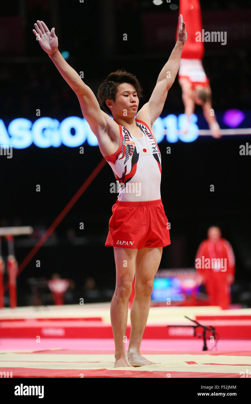 L'ETI Hydro Arena, Glasgow, Grande-Bretagne. 25 octobre, 2015. Kazuma Kaya (JPN), 25 octobre 2015 - 2015 : Gymnastique Artistique Gymnastique Artistique Hommes des Championnats du Monde de qualification du Vault au SSE Hydro Arena, Glasgow, Grande-Bretagne. Credit : YUTAKA/AFLO SPORT/Alamy Live News Banque D'Images