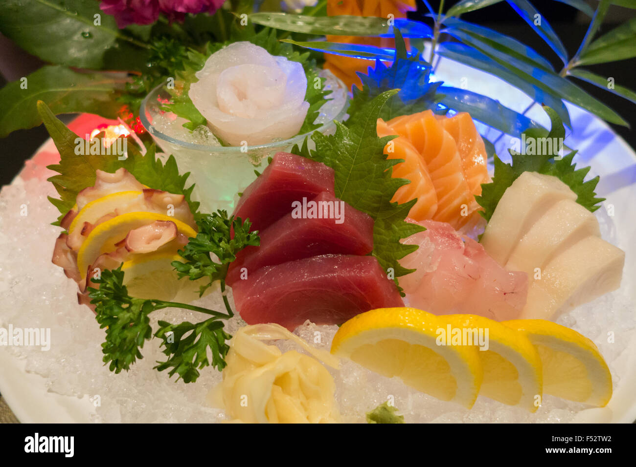 Bol de sashimi Banque D'Images