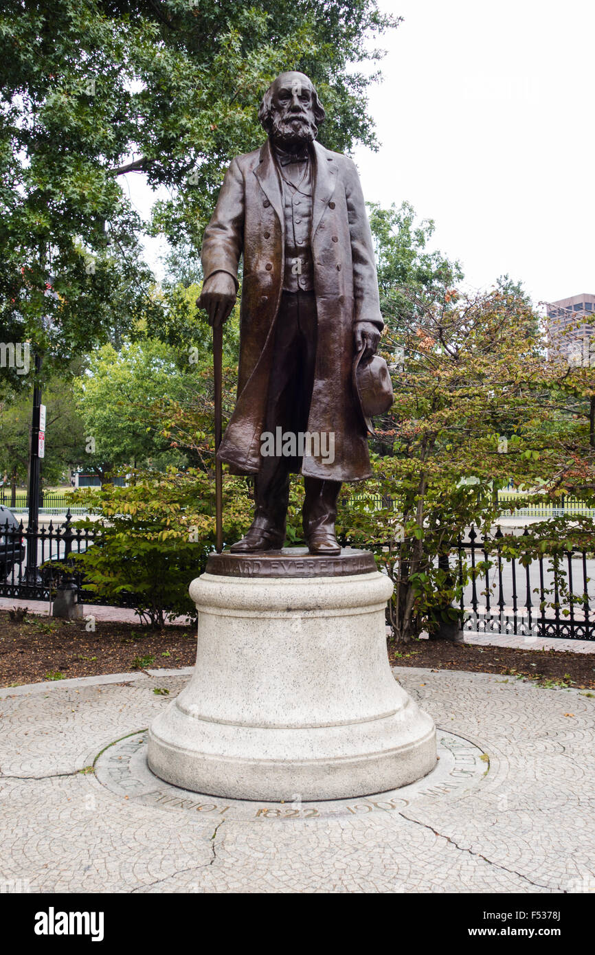 Edward Everett hale statue boston garden Banque D'Images