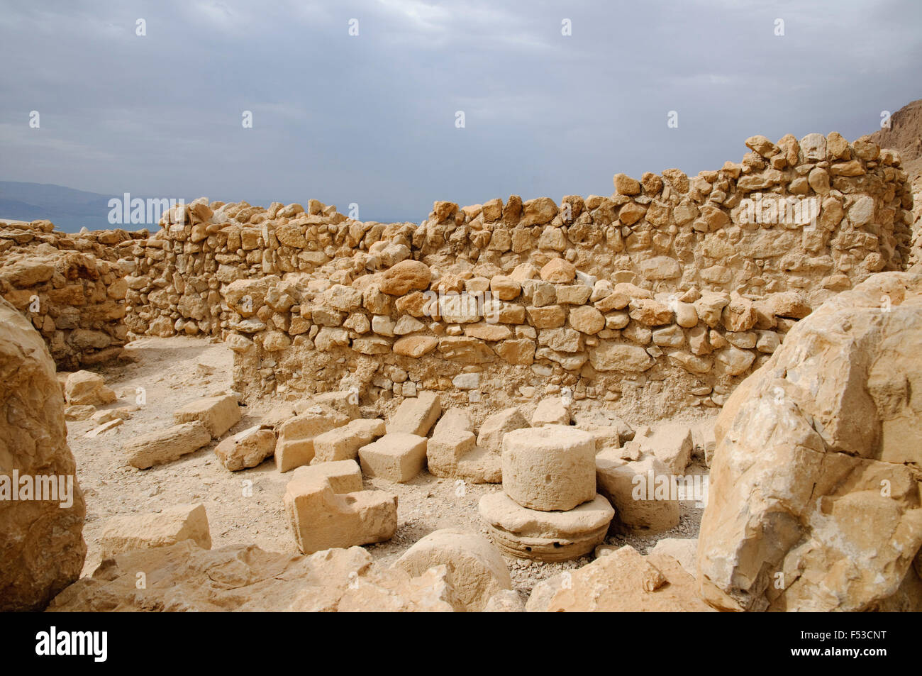 Site archéologique d'archéologie Qumrân, la Palestine, la Jordanie, l'ouest des terres de la Cisjordanie, Israël Banque D'Images