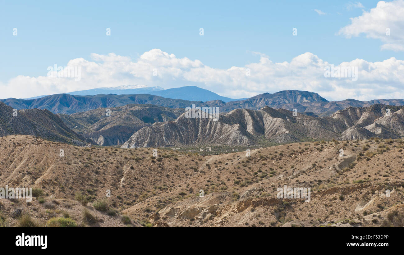 Décors de films de l'Ouest spaghetti et paysages désertiques dans le sud de l'Espagne, Murcie Banque D'Images