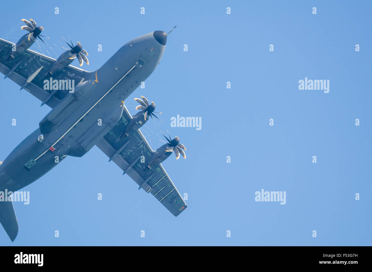 SAN JAVIER, Espagne, 18 octobre 2015 : col de l'Airbus A400M à l'avion de air show célébrant la Patulla Aguila 30e Banque D'Images