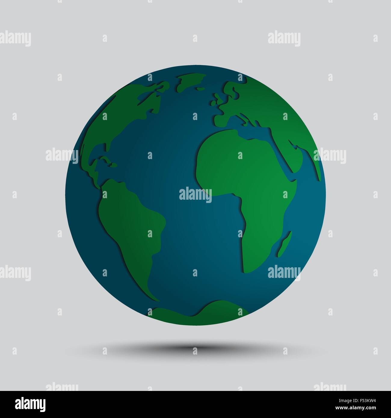 Vecteur d'une icône globe simplifiée avec relief en simples continents du monde. Illustration de Vecteur