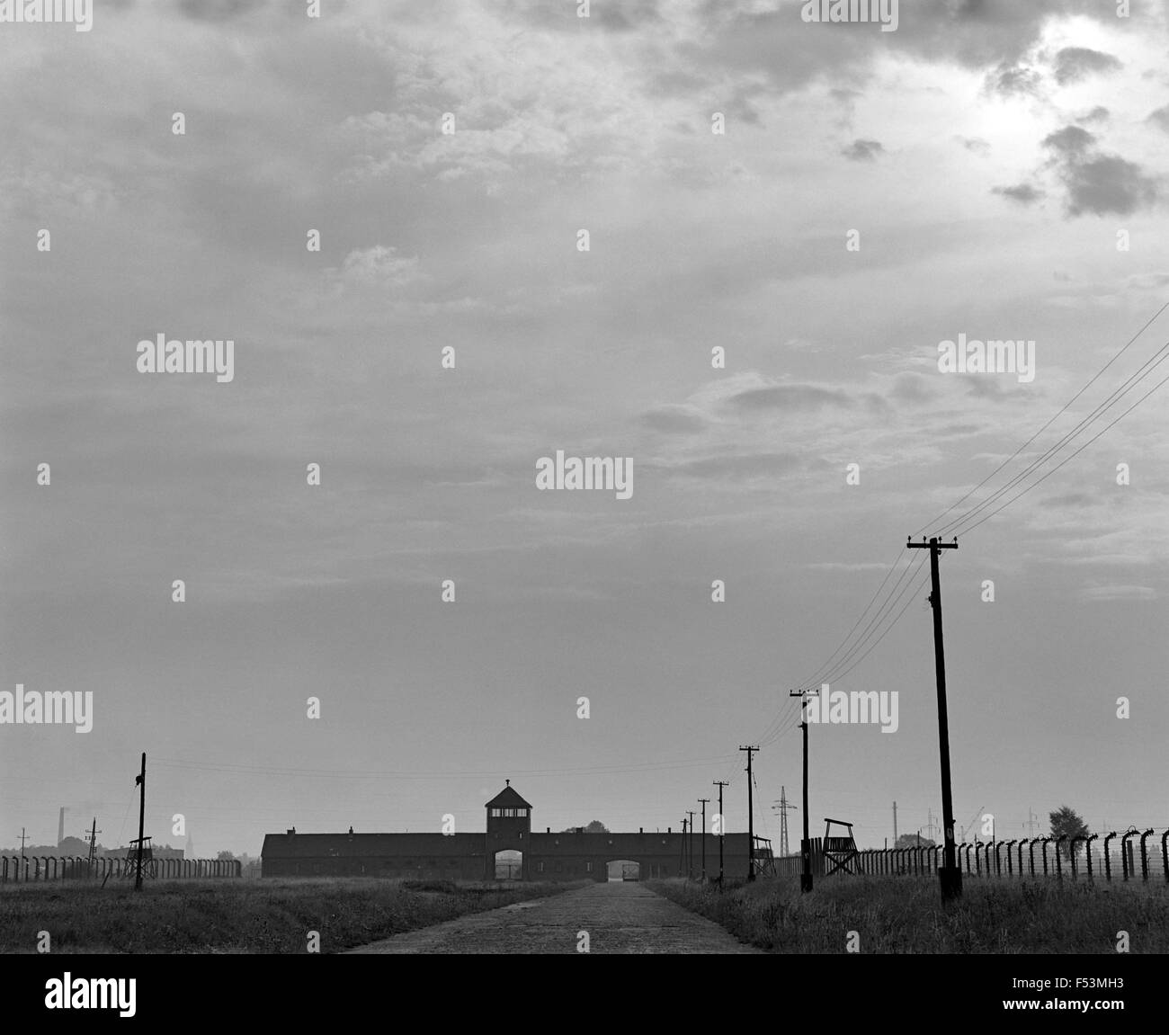 15.08.1985, Oswiecim, Pologne Malopolska - Auschwitz-Birkenau, Auschwitz-Birkenau State Museum. Le 27 janvier 1945 le camp de concentration d'Auschwitz a été libéré par l'Armée Rouge. Auschwitz était le plus grand camp d'extermination du Troisième Reich, ici plus de 1 millions de personnes ont été gazés, abattus ou morts à la suite des expériences médicales, la maladie, l'abus et la malnutrition tués. 00P850815A123CAROEX.JPG - pas à vendre dans la région de G E R M A N Y, A U S T R I A, S W I T Z E R L A N D [communiqué de modèle : NON APPLICABLE, DES BIENS : NON (c) agence photo caro / http://www.caro-images.pl, Info@carofoto.pl - Paris v René, Banque D'Images