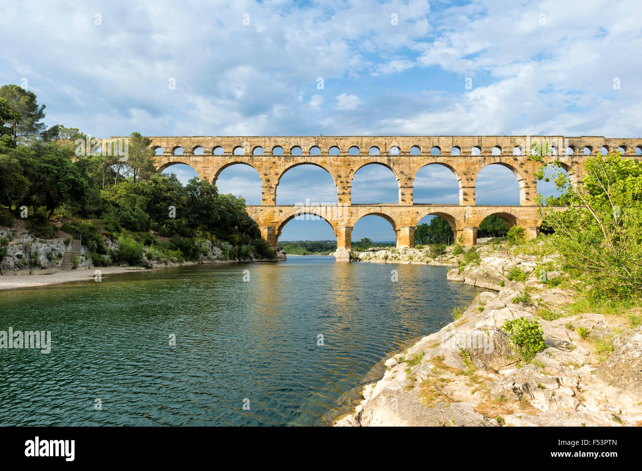 Pont du Gard, Languedoc Roussillon, France, Site du patrimoine mondial de l'UNESCO Banque D'Images