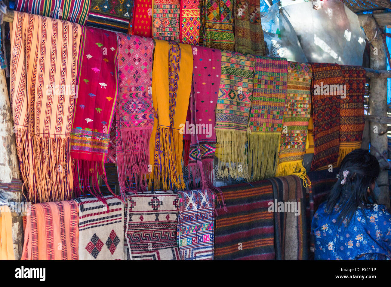 Produits pour les cheveux de Pele, Yak La col de montagne, Wangdue Phodrang, Bhoutan Banque D'Images