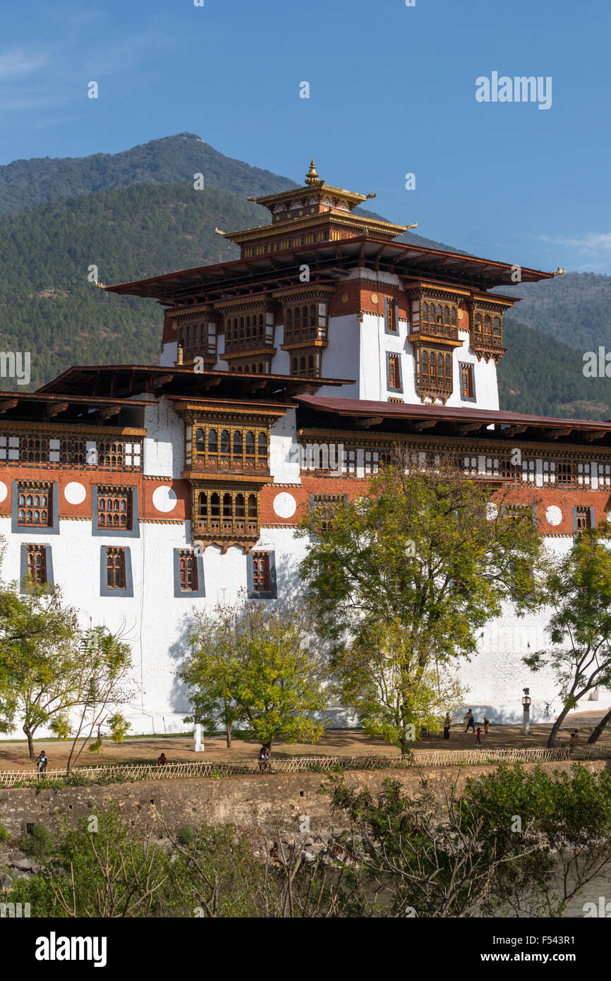 Punakha Dzong du Bhoutan Banque D'Images