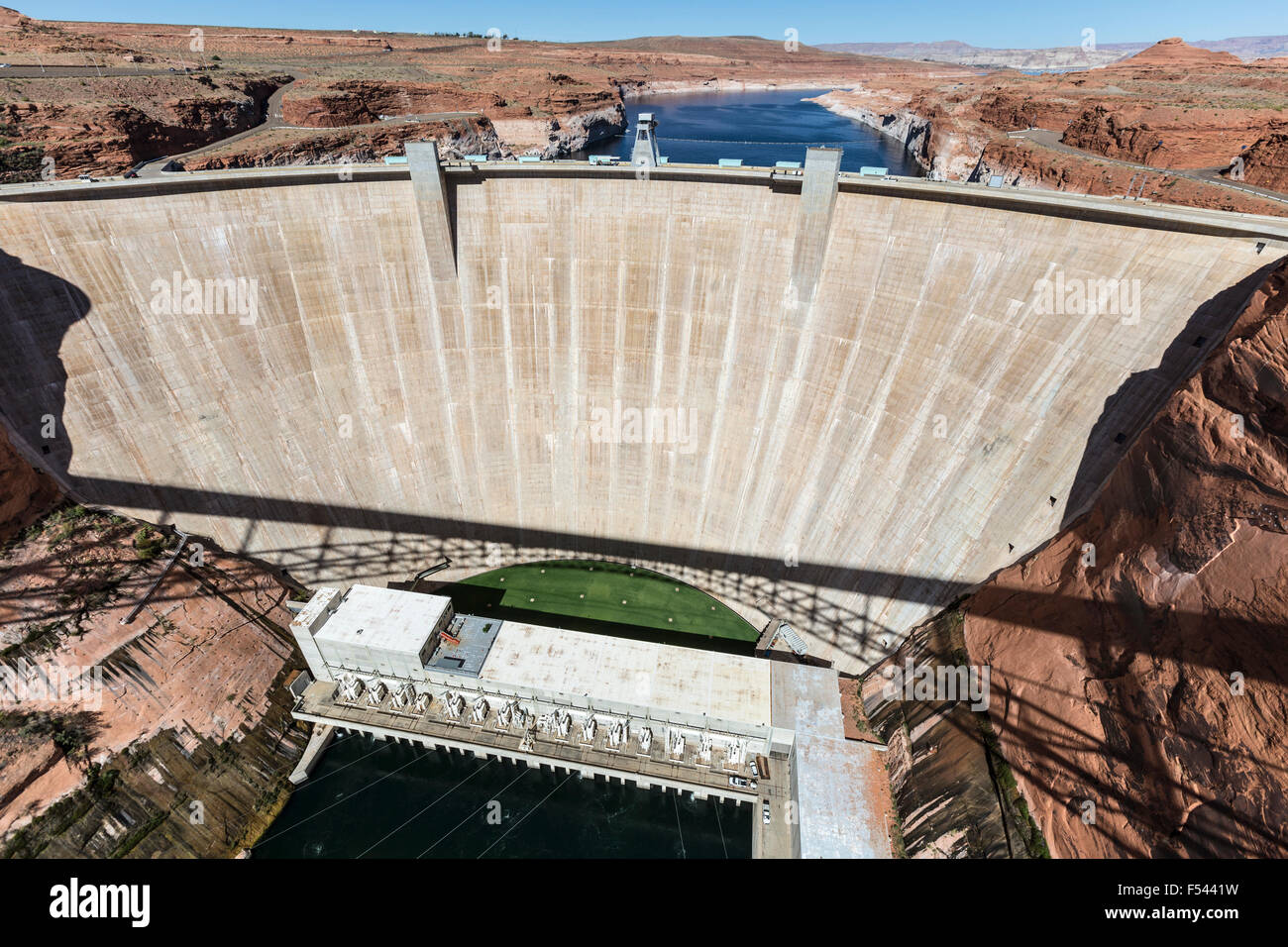 Barrage de Glen Canyon sur le Colorado River près de page, Arizona. Banque D'Images