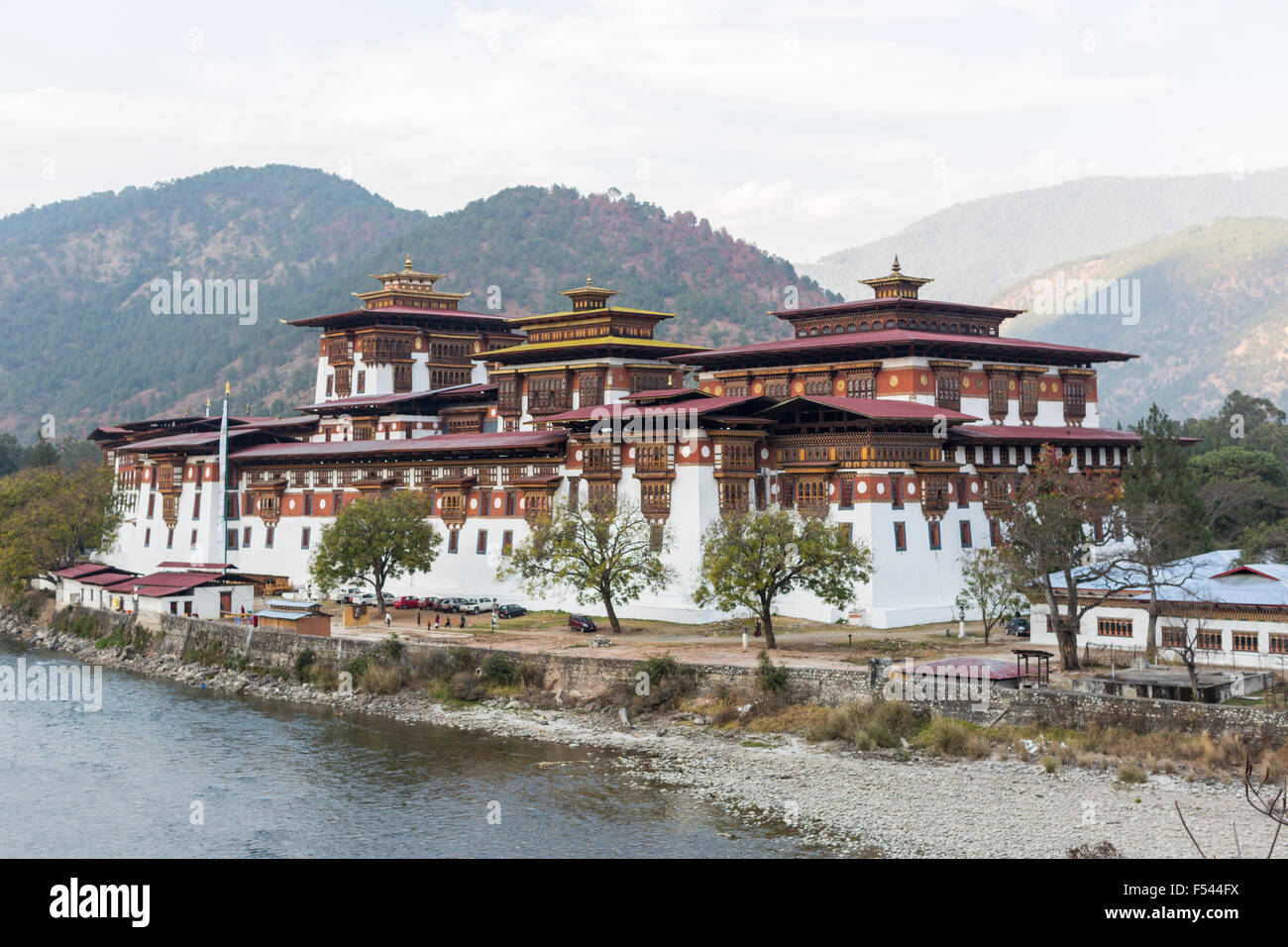 Punakha Dzong du Bhoutan Banque D'Images