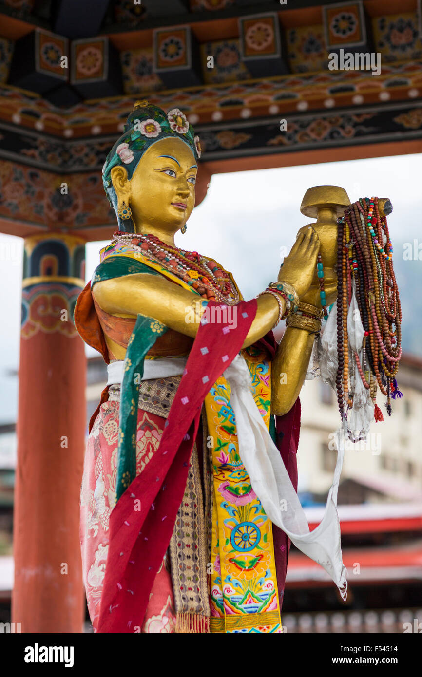 Le National Memorial Chorten à Thimphu, Bhoutan, hiver Banque D'Images