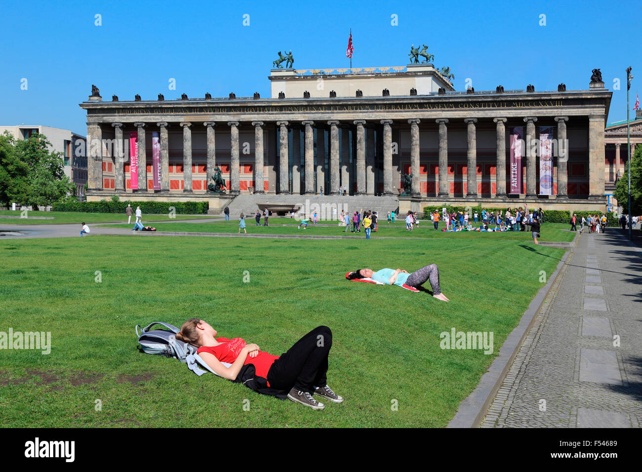 Le vieux musée de Berlin Lustgarten Altes Museum Banque D'Images