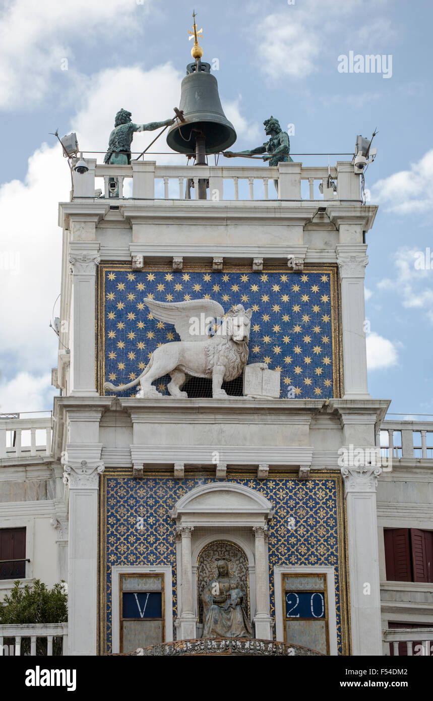 La tour de l'horloge, Venise, Italie Banque D'Images
