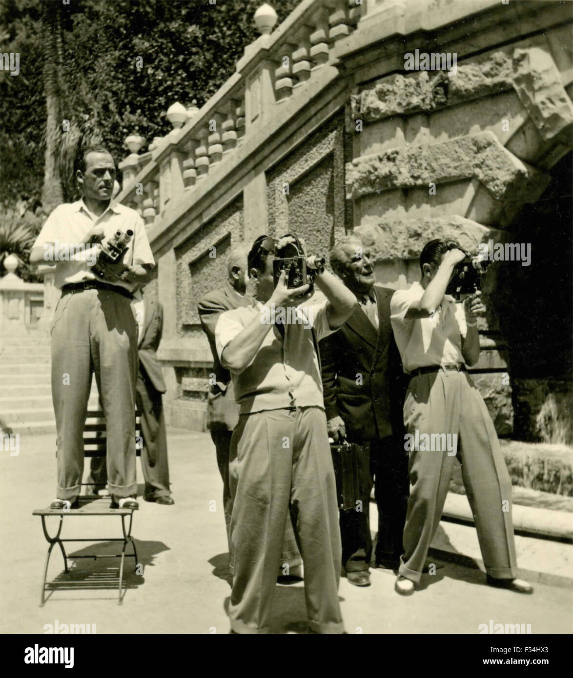 Groupe de photographes de tous les angles de prise de vue, Italie Banque D'Images
