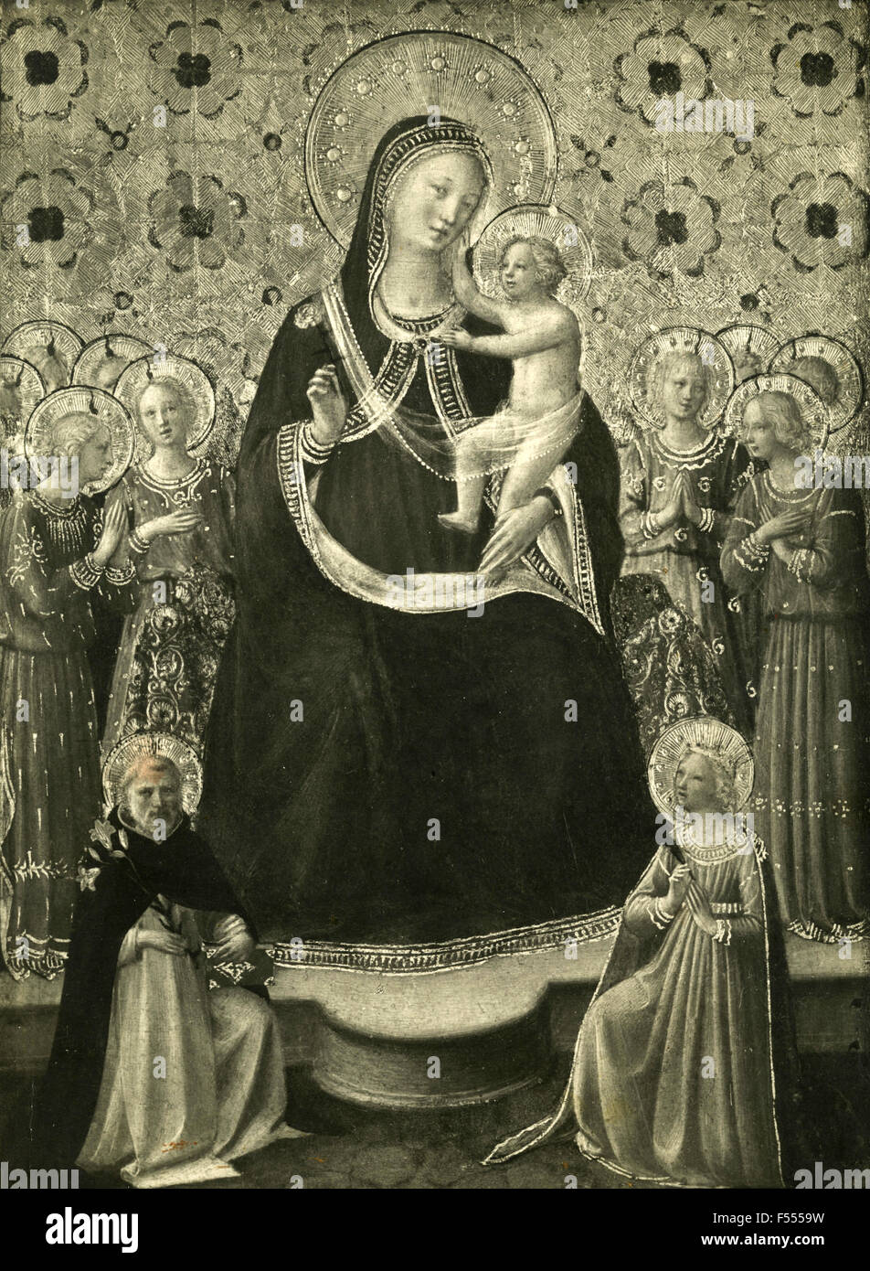 Vatican photo gallery : La Vierge et l'enfant, peinte par Fra Angelico Banque D'Images