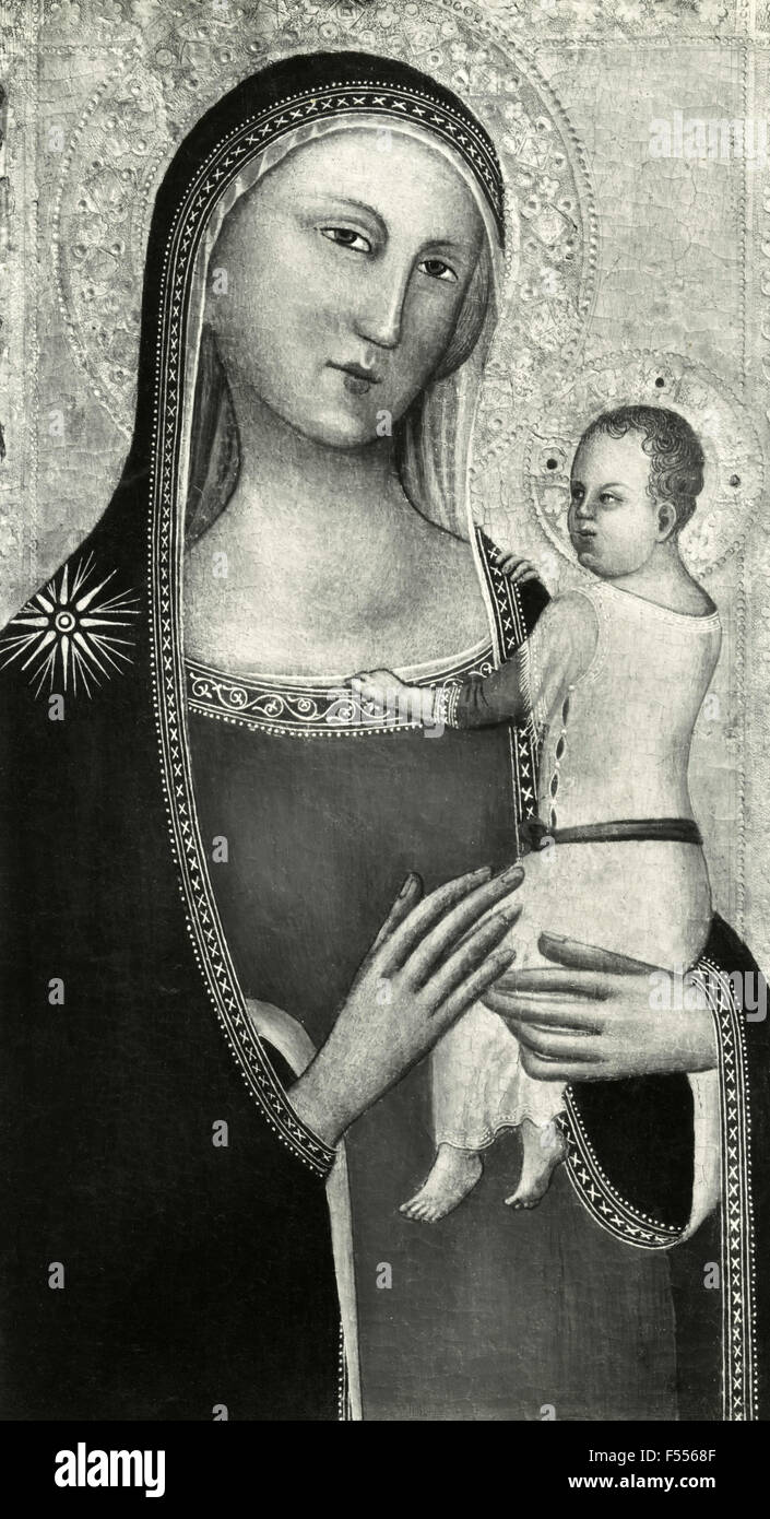 Vatican photo gallery : La Vierge et l'enfant, peinture par Allegretto Nuzi Banque D'Images