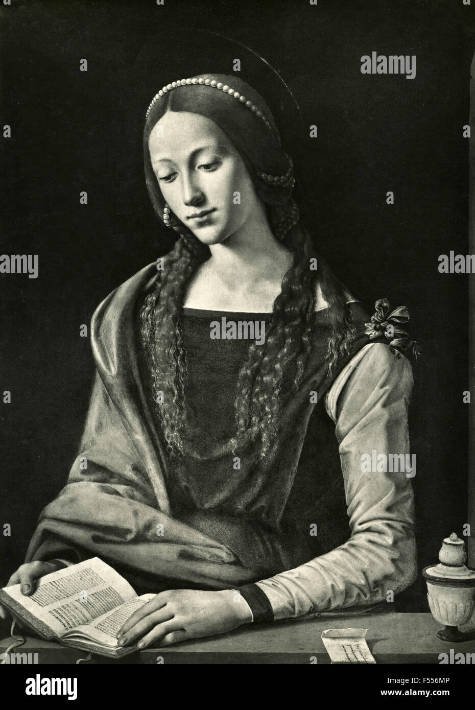 Galerie d'Art Ancien National , Palazzo Corsini, Rome : La Maddalena, peinture de Piero di Cosimo Banque D'Images