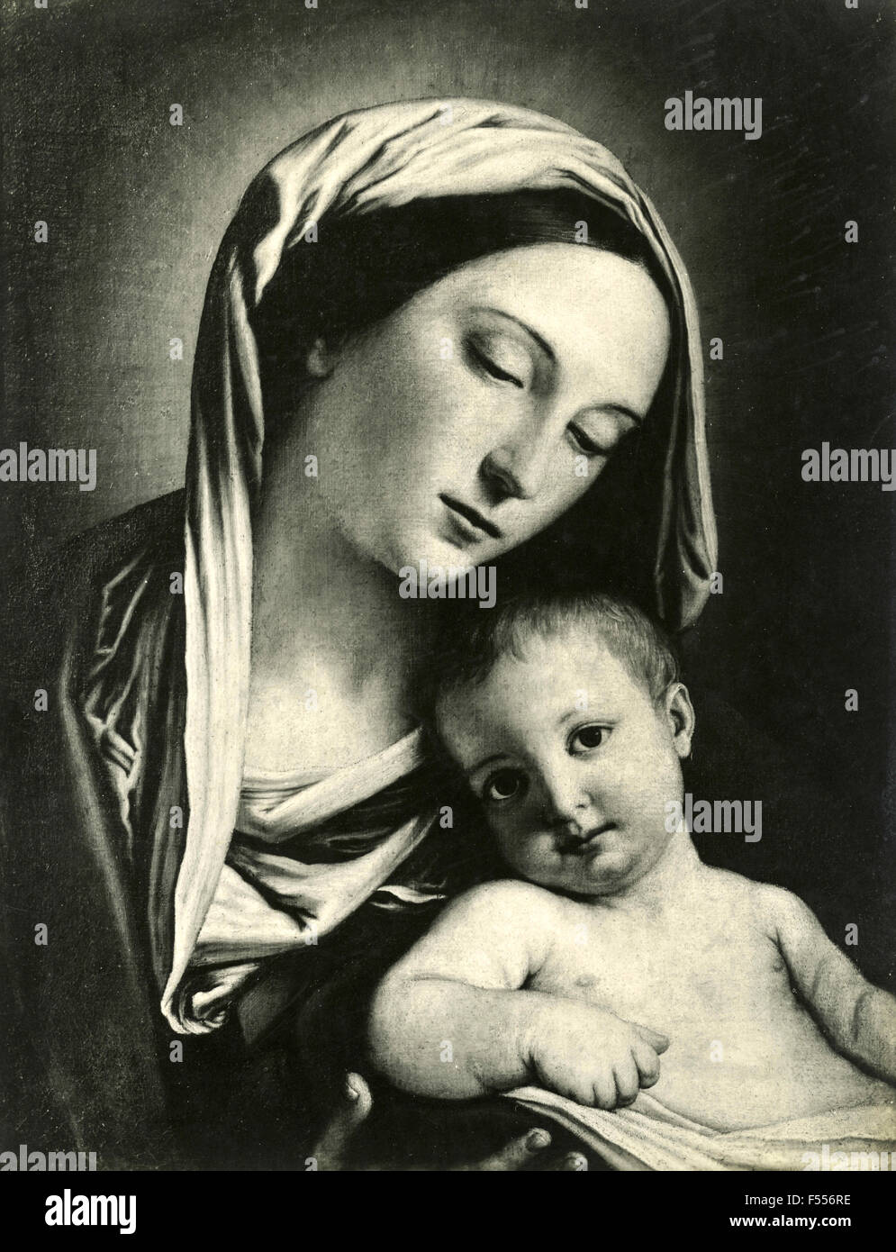 Corsini, Rome : La Vierge et l'enfant, peinture par Giovan Battista Salvi dit Sassoferrato Banque D'Images