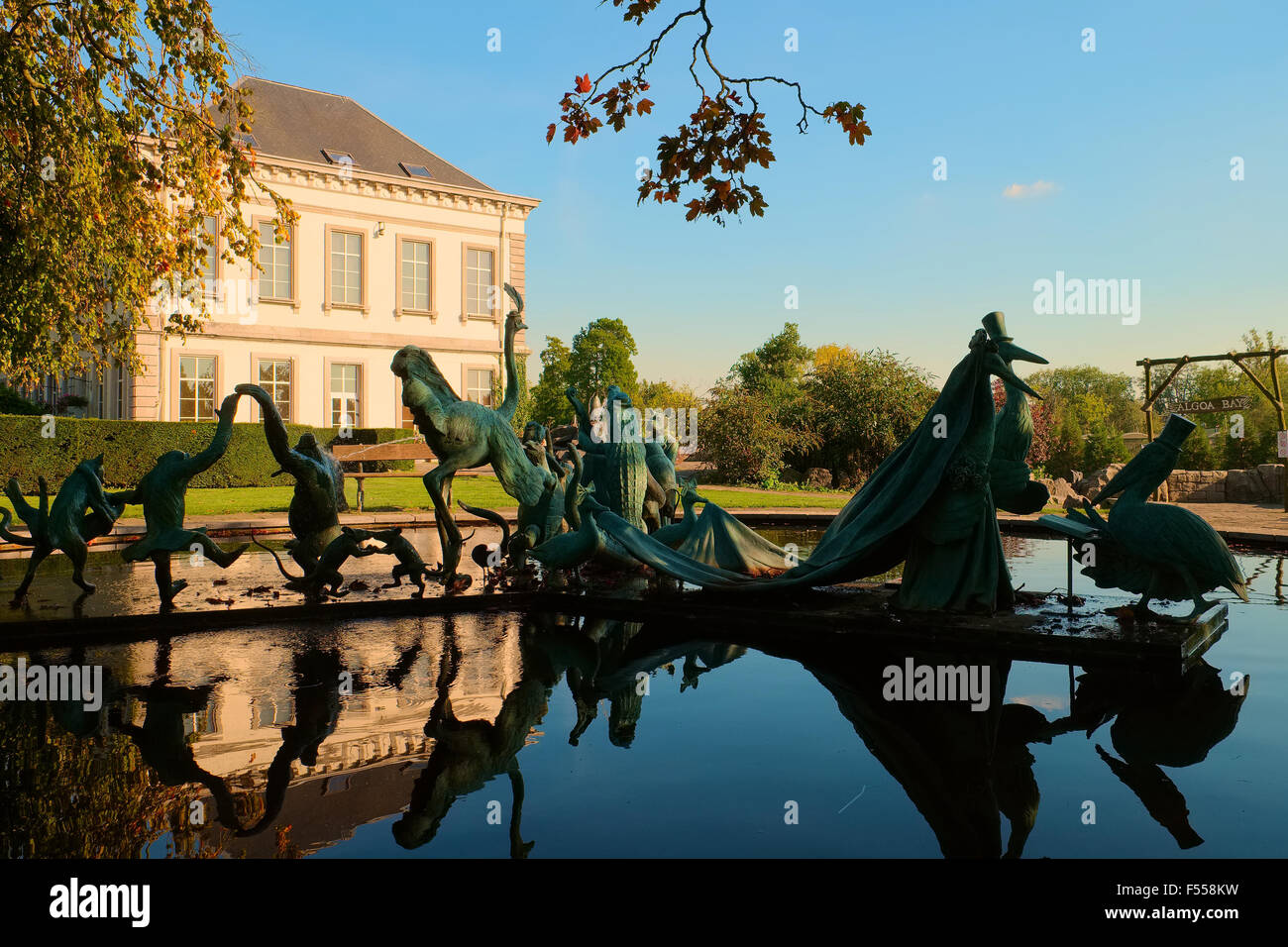 Manor House avec fontaine Banque D'Images