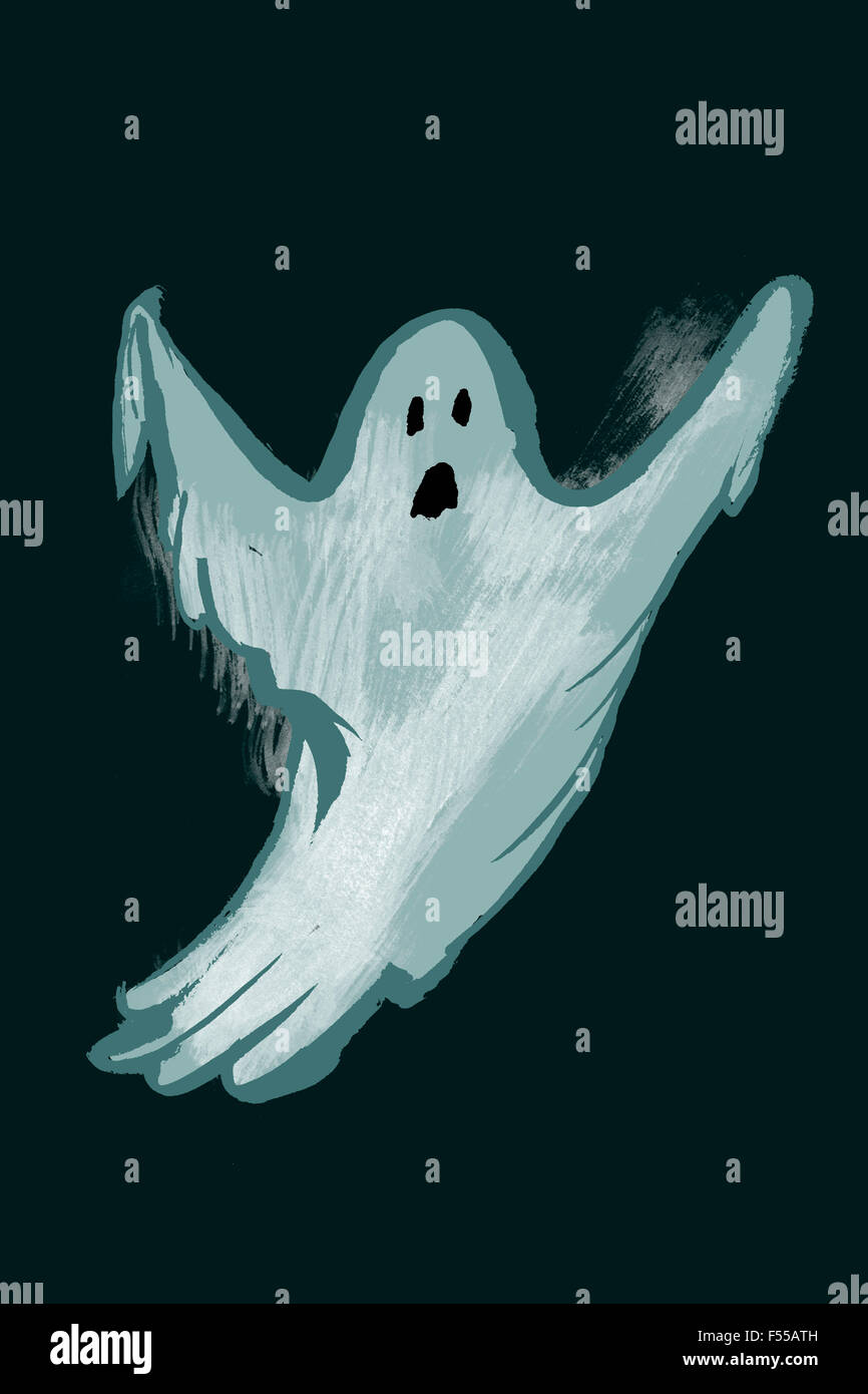 Illustration de ghost sur fond noir Banque D'Images