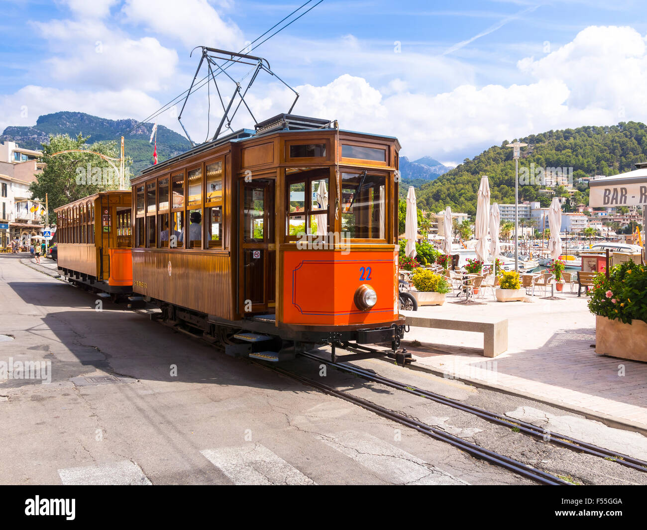 Espagne, Majorque, Ferrocaril de Soller, historique de fer entre Palma et Sóller Banque D'Images