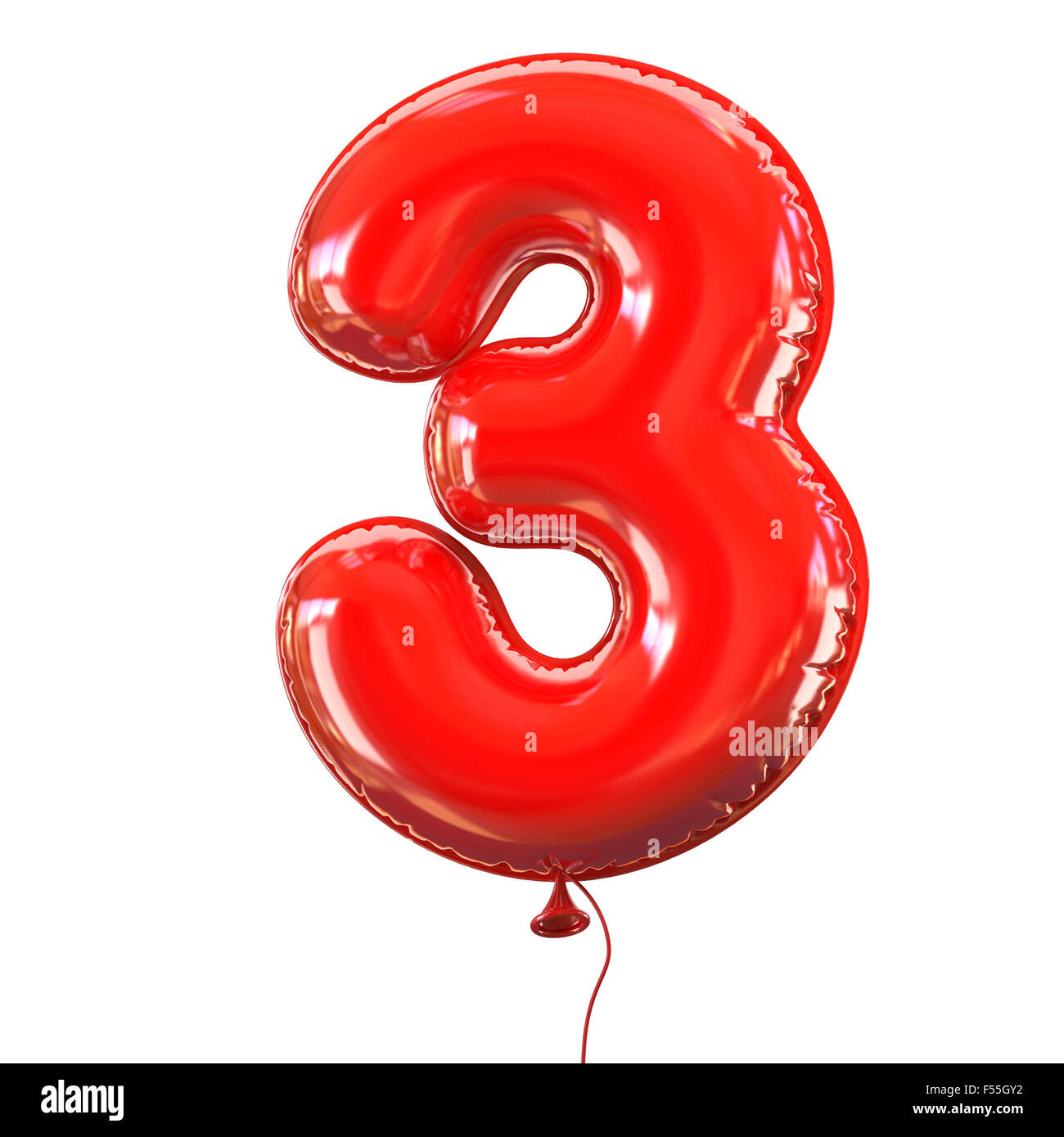 Numéro 5 - 3 ballon font Banque D'Images
