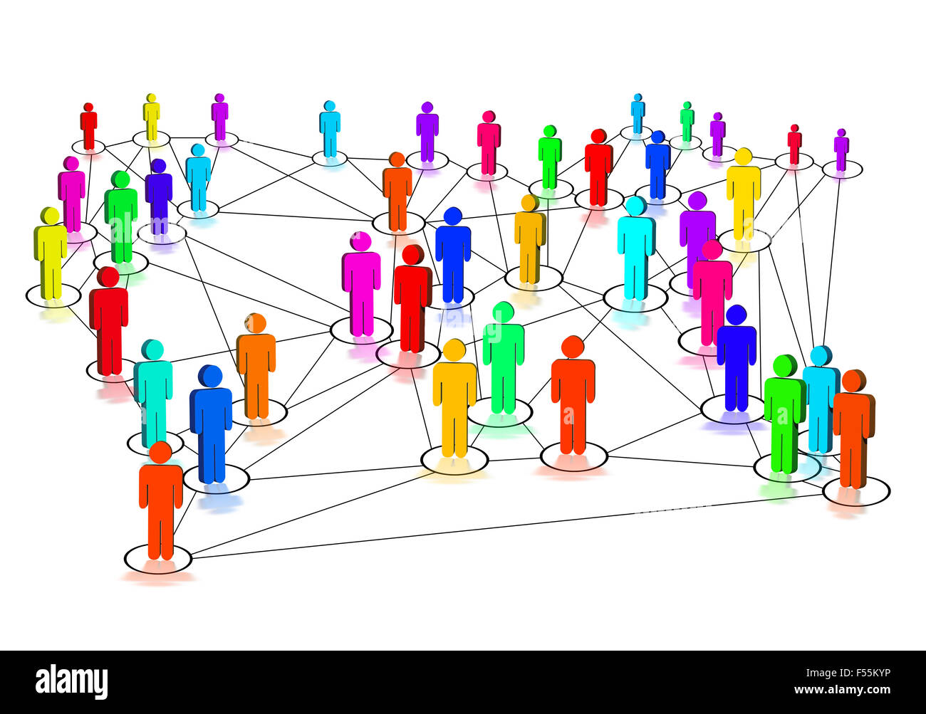 Netwwork colorés Banque D'Images
