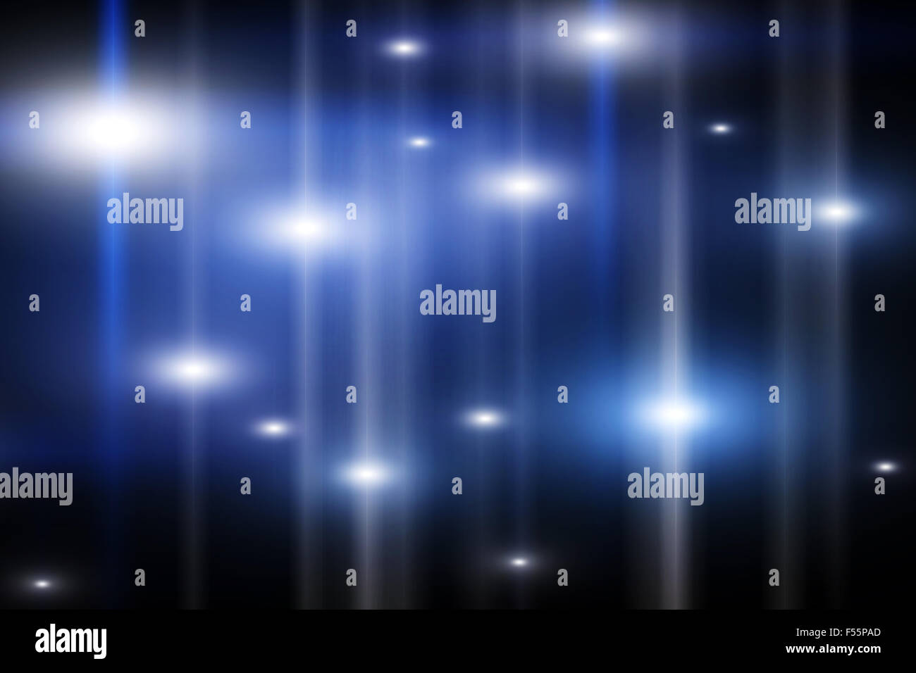 Feux bleus dans l'espace Banque D'Images