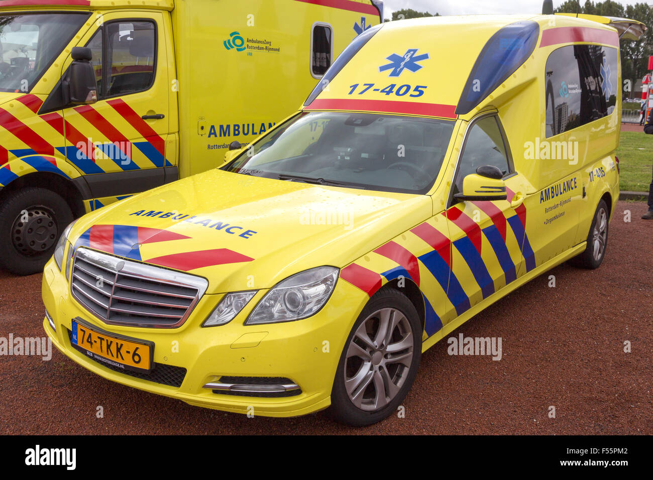 Ambulance néerlandaise de Rotterdam-Rijnmond Région. Banque D'Images