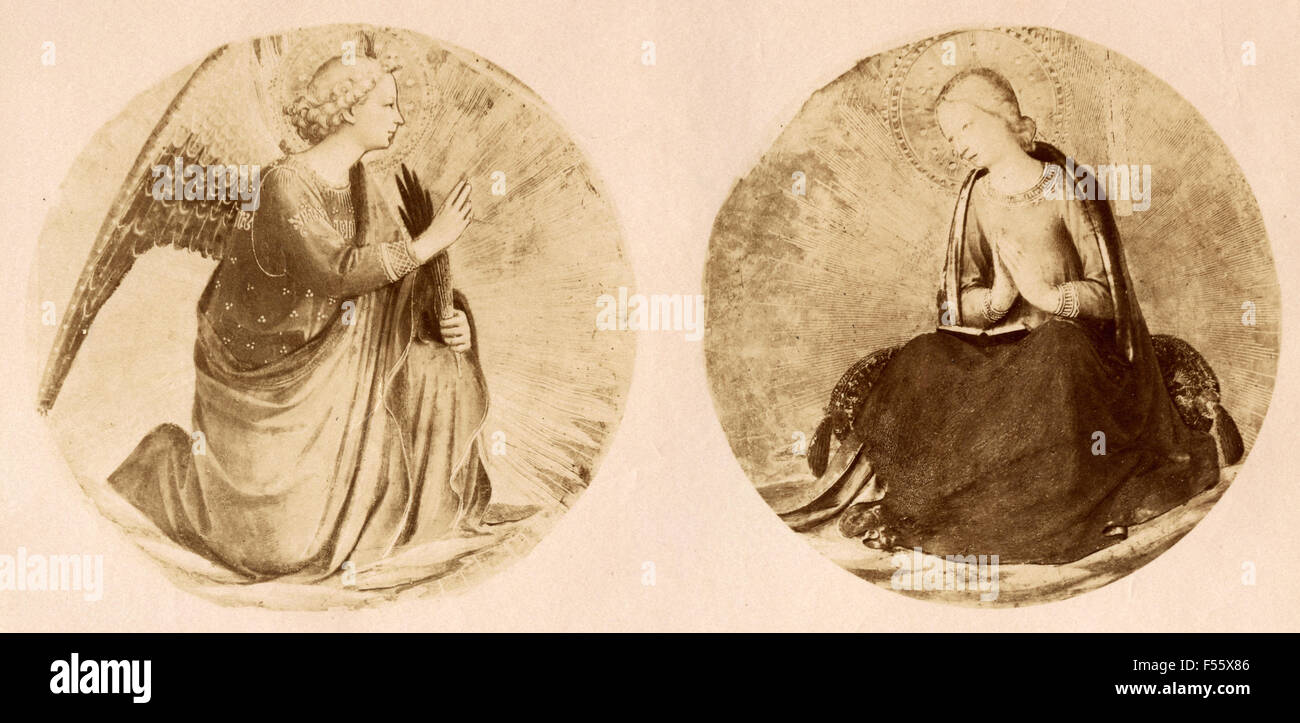 Galerie photo de Pérouse : l'Annonciation, peinte par Fra Angelico Banque D'Images