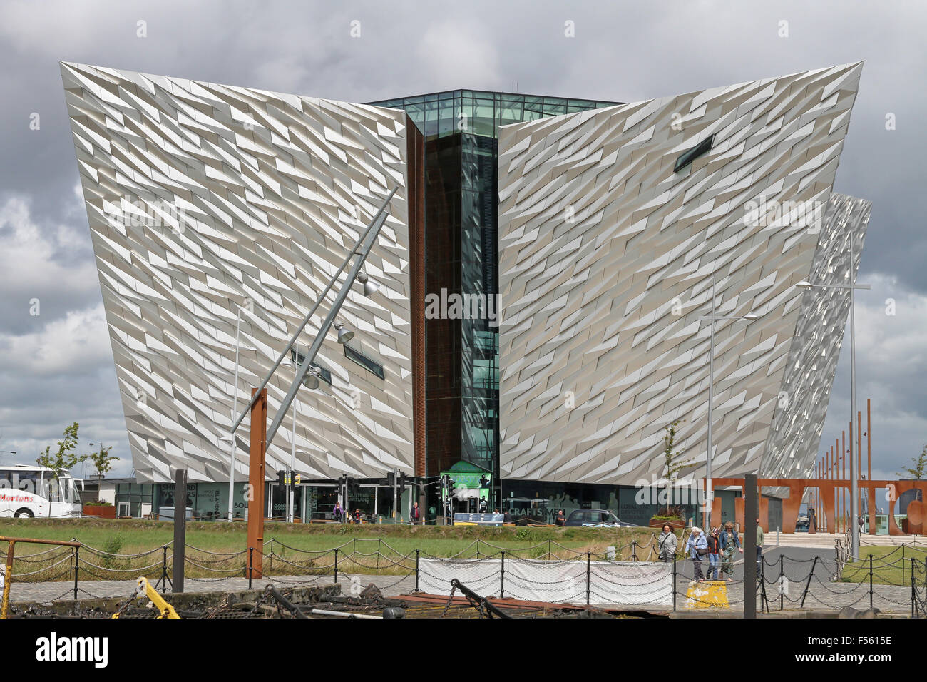 Le Centre des Visiteurs de Titanic à Belfast's Titanic Quarter Banque D'Images