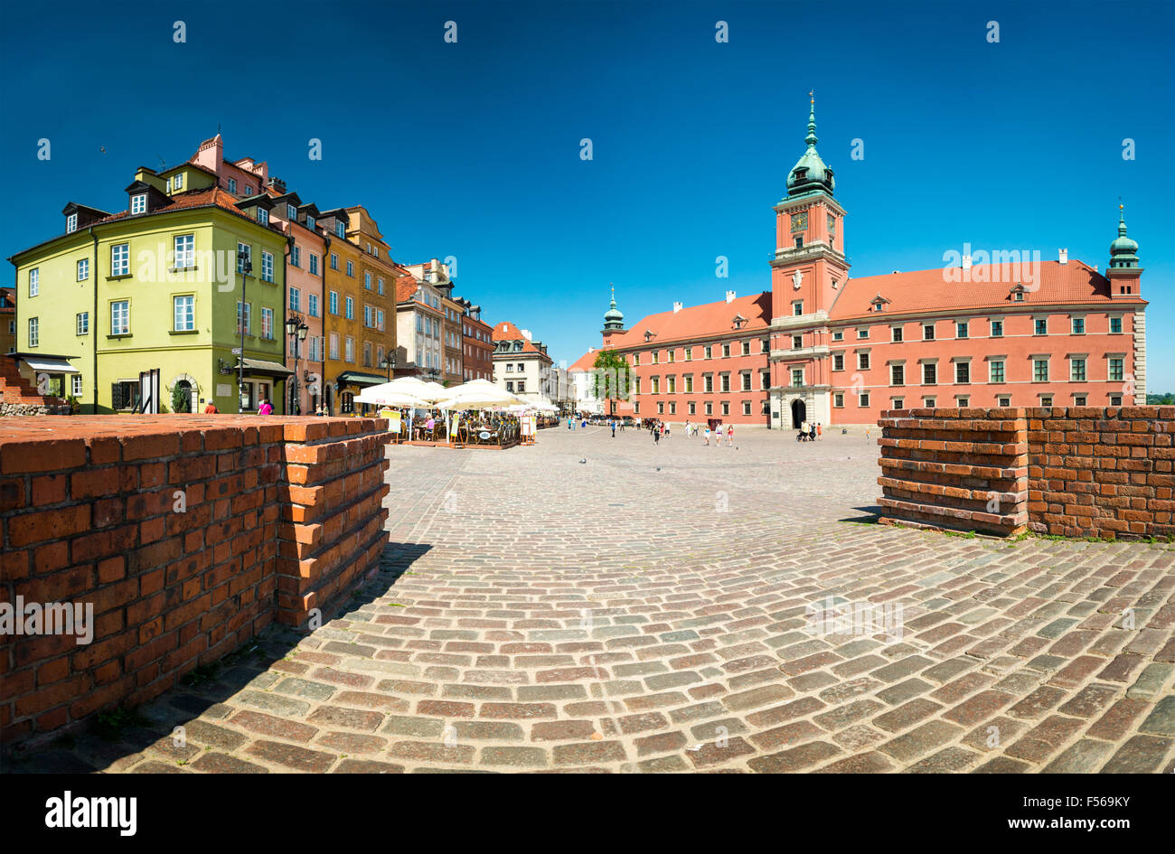 Place du Château à Varsovie, Pologne, Europe. Célèbre et intéressant pour le tourisme. Vieille ville de Varsovie, Pologne. UNESCO World Heri Banque D'Images