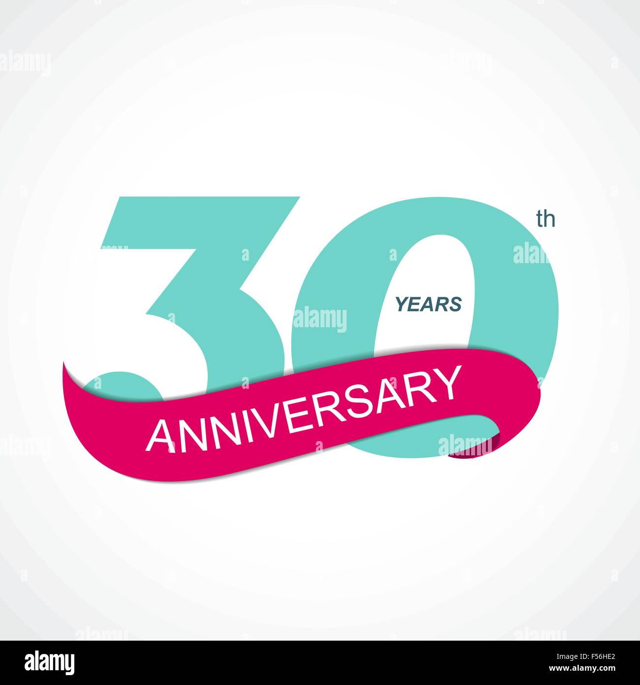 Logo du 30e anniversaire du modèle Vector Illustration Illustration de Vecteur