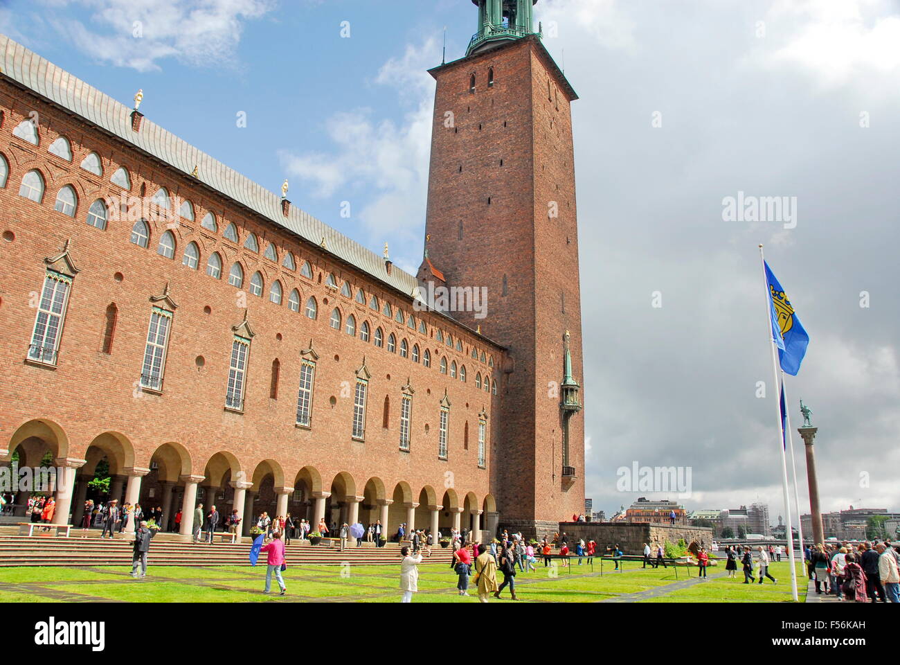 L'Hôtel de Ville de Stockholm où le prix Nobel des cérémonies sont organisées, Stockholm, Suède Banque D'Images