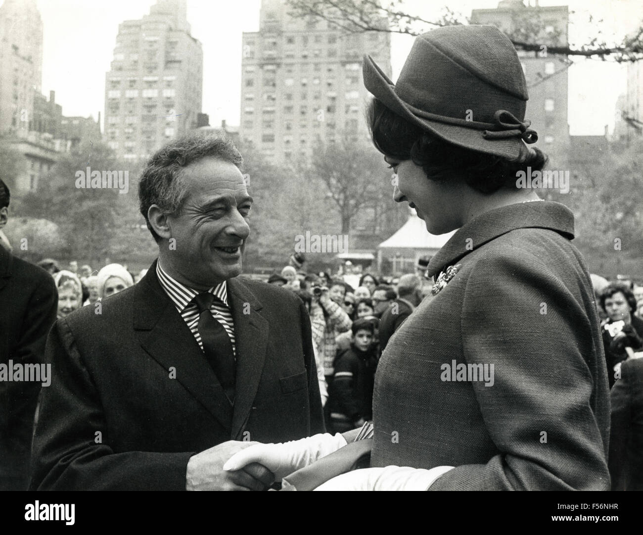 La princesse de Danemark Benedetta répond aux Danois Victor Borge dans Central Park, NY, USA Banque D'Images