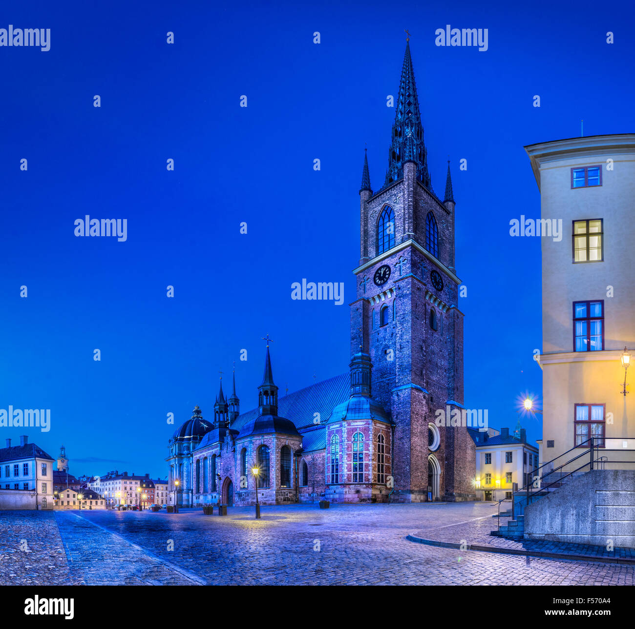 Eglise Riddarholmen, Stockholm, Suède Banque D'Images