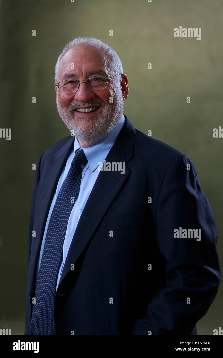 Joseph Stiglitz. Edinburgh International Book Festival 2014 photos prises à Charlotte Square Gardens. Édimbourg. Pako Mera 25/08 Banque D'Images
