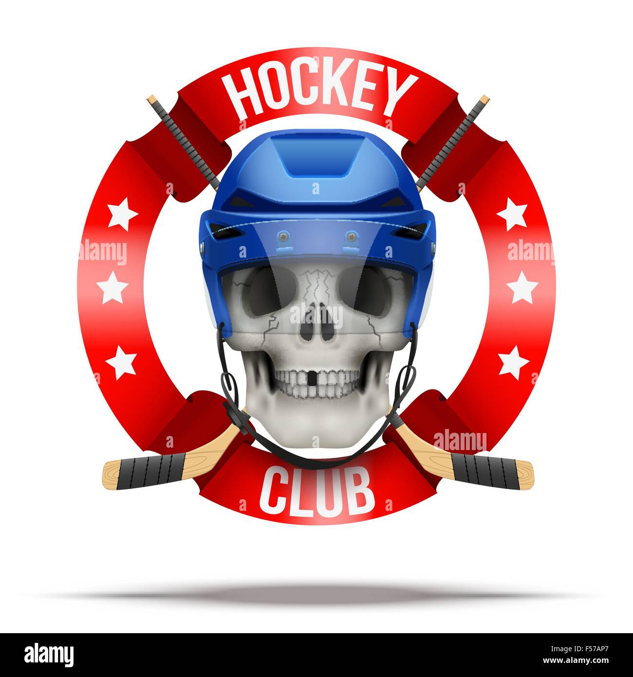 Club de hockey sur glace ou de l'équipe d'insignes et logo étiquettes Image Vectorielle Stock