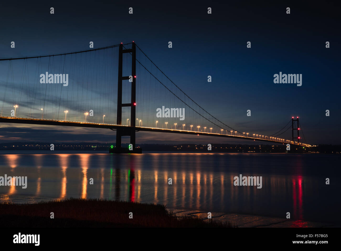 Le Humber Bridge, Hull, Royaume-Uni. Banque D'Images Le Humber Bridge, Hull, Royaume-Uni. Banque D'Images