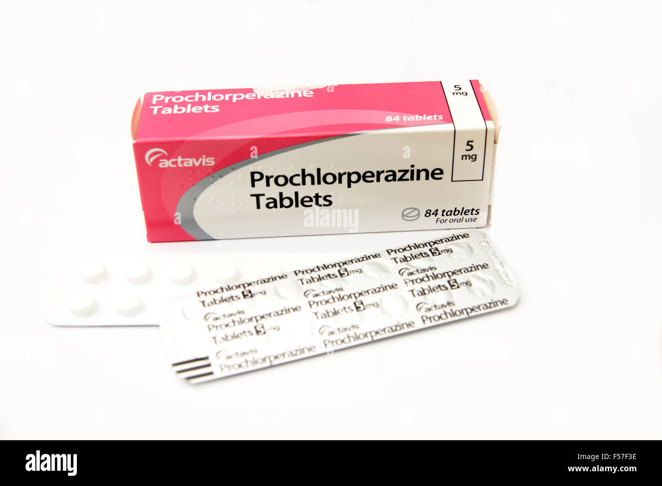 La prochlorpérazine (comprimés tranquillisants phénothiazine) Banque D'Images