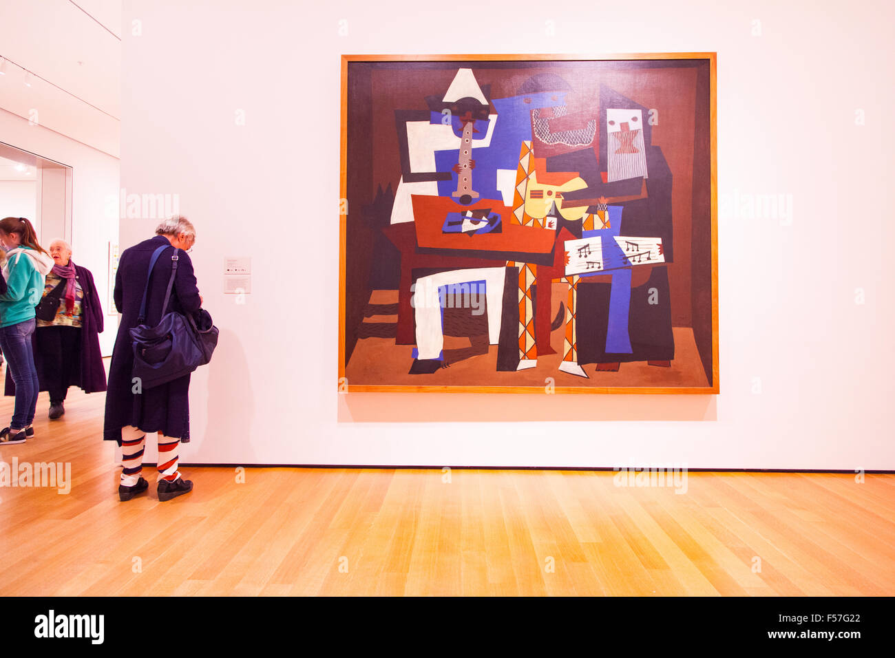 Pablo Picasso. Trois musiciens (1921) Peinture à MoMA, le Museum of Modern Art, New York City, États-Unis d'Amérique. Banque D'Images