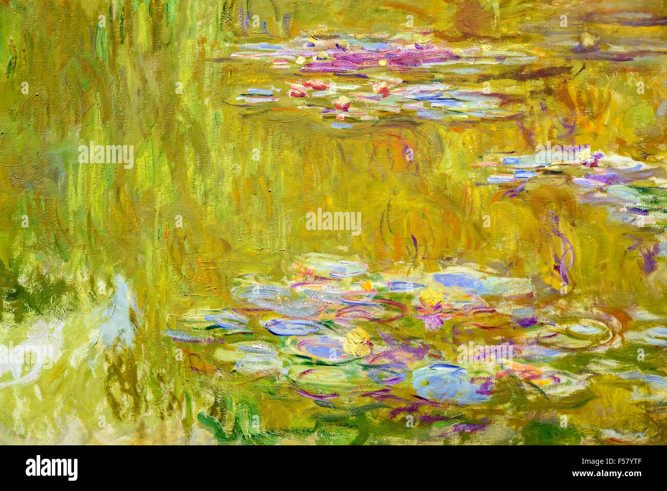 'L'eau Étang aux Nymphéas" de Claude Monet Banque D'Images